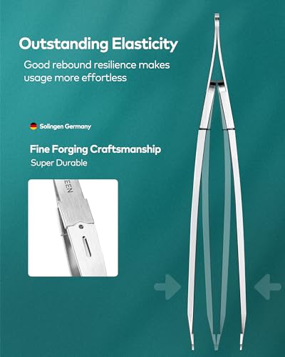 MR.Green Professional Precision Tweezers for Facial Hair and Eyebrows - Stainless Steel Slanted Hair Removal Tool for Women and Men