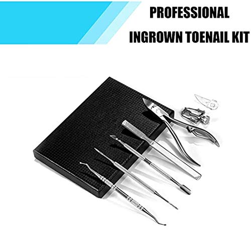 ELECDON Toenail Clippers Set 7Pcs, Staineless Steel Ingrown Toenail Tool Kit, Professional Toe Nail Nippers Set Pedicure Treatment Tool for Ingrown & Thick Nail, Surgery Grade Manicure Pedicure Tool