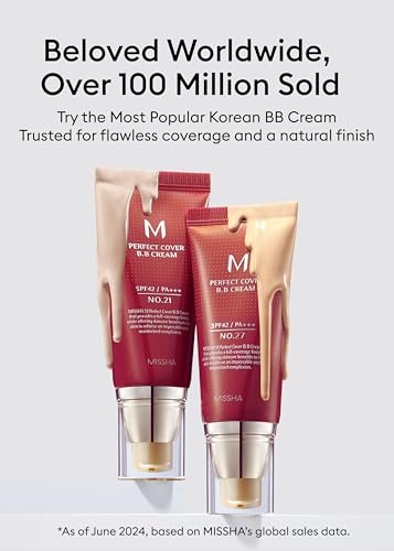Missha M Perfect Cover Bb Cream #27 Spf 42 Pa+++ 50ml-Lightweight, Multi-Function, High Coverage MakEUp To Help Infuse Moisture For Firmer-Looking Skin With Reduction In Appearance Of Fine Lines