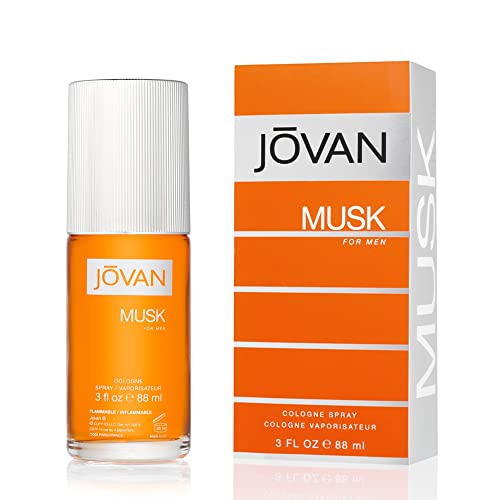 Jovan Musk Eau de Cologne Spray, Sexy Cologne for Men, Vegan Formula, 88ml