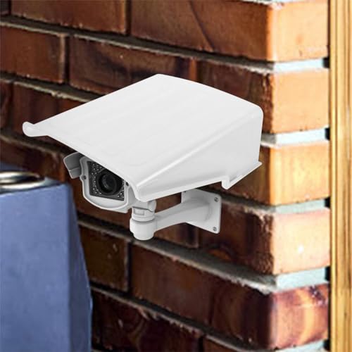 OSALADI Sun Rain Shade Camera Top Cover Shield Protective Roof Weatherproof Glare Protection Cover Sunshade Cctv Camera Top Cover for Outdoor Security Camera, 2 Sets