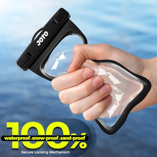 JOTO Universal Waterproof Phone Pouch Cellphone Dry Bag Case for iPhone 16 15 14 13 12 11 Pro Max Mini Plus Xs XR X 8 7 6S, Galaxy S23 S22 S21 Plus Note, Pixel up to 7" -Black