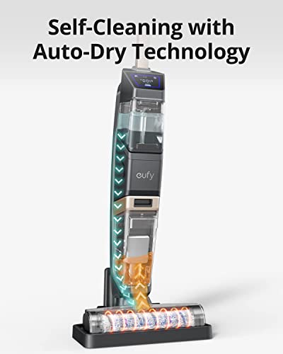 eufy by Anker, WetVac W31, Cordless All-in-One Wet Dry Vacuum Cleaner and Mop with Self-Cleaning and Auto-Dry Technology for Hard Floors and Carpets, Ideal for Daily Messes, Sticky Messes, Pet Hair