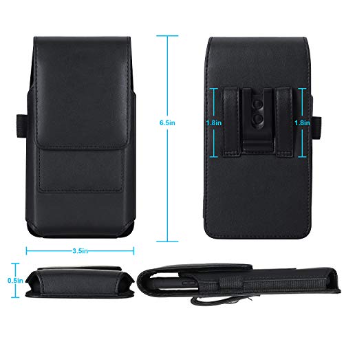 BECPLT for iPhone 15 Pro Max 15 Plus 14 Pro Max 13 Pro Max 12 Pro Max Holster Black Mobile Phone Belt Pouch Holster Cover Belt Clip Case Pouch for Samsung Galaxy S24+ S23+ S23+ S22+ S23 FE S21 FE 5G