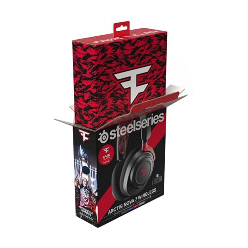 SteelSeries Arctis Nova 7 FaZe Clan Edition - Multi-Platform Premium Wireless Gaming Headset - Limited Edition - Dual Wireless 2.4 GHz & Bluetooth - 38 HR Fast Charge Battery - PC,PS,Mac,Mobile,Switch