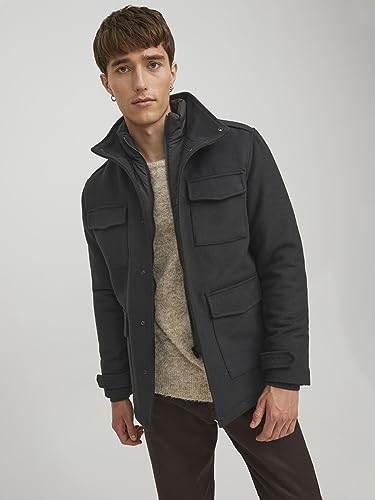 Jack & Jones Men's Jprblaparker Wool Field Jacket Sn Cardigan