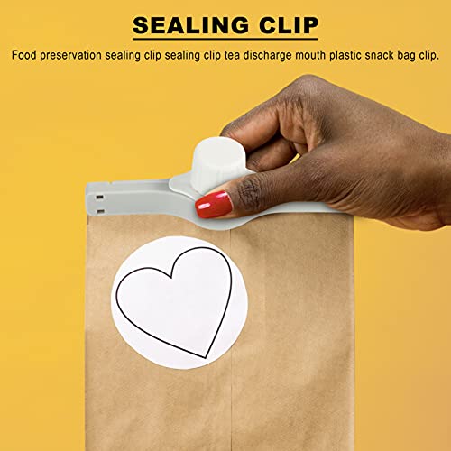 Cabilock 6pcs Bag Clips for Food Food Storage Sealing Clips with Pour Spouts Kitchen Chip Bag Clips Plastic Cap Sealer Clips Great for Food Storage and Organization