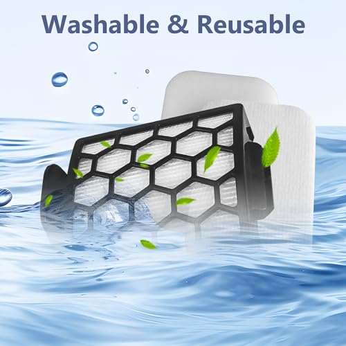 Funmit 14Pack Hepa Filter Repalcement for Shark Navigator Zero-M Self-Cleaning Brushroll Pet Pro Upright Vacuum ZU60, ZU62, ZU62C