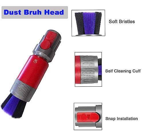 Vanclearidea Self-Cleaning Replacement Dust Brush for dyson V7 V8 V10 V11 V15 Vacuum Cleaner Traceless Ultra Soft Bristles Dust Brush for Keyboard Screens Furniture Dust Remover, CL23050315
