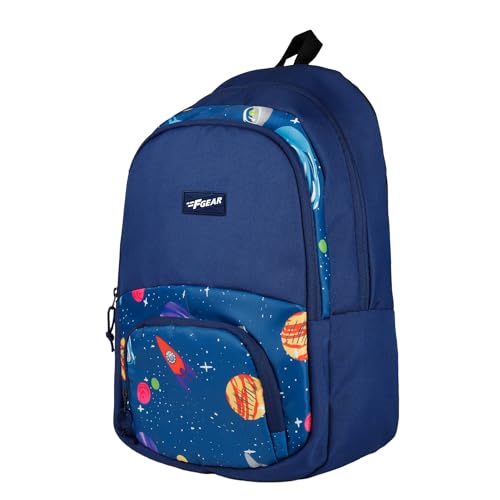 F Gear Chinook NBlue Planets 21L, Casual Backpack|School Backpack|Tuition Bag|Primary School bag For Girls Boys|Bottle Holder Easy Access Pocket, Padded Back & Shoulder Straps|Lightweight College Bag
