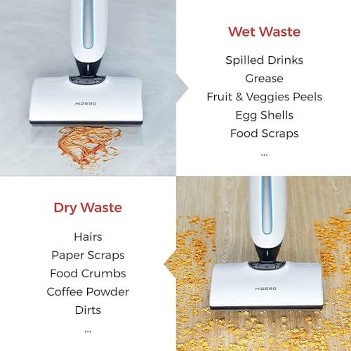 HIZERO Bionic Hard Floor Cleaner,Lightweight Cordless Wet Dry Electric Mop, Quiet Stick Hardwood Floors Cleaners,No Suction as Vacuums, Sweep Mop Dry Self Cleaning 4 in 1,F803