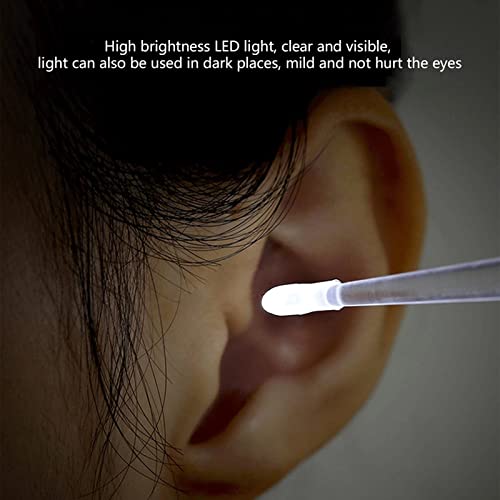 XZEIT Ear Spoon, Ear Wax Cleaner LED Light Ear Cleaning Earpick Earwax Remover Luminous Ear Curette Light Spoon Health Care Tool For