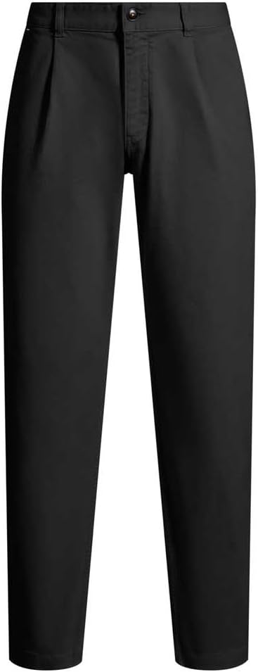 Men Chino-pleated Trousers_Flat - Black 1