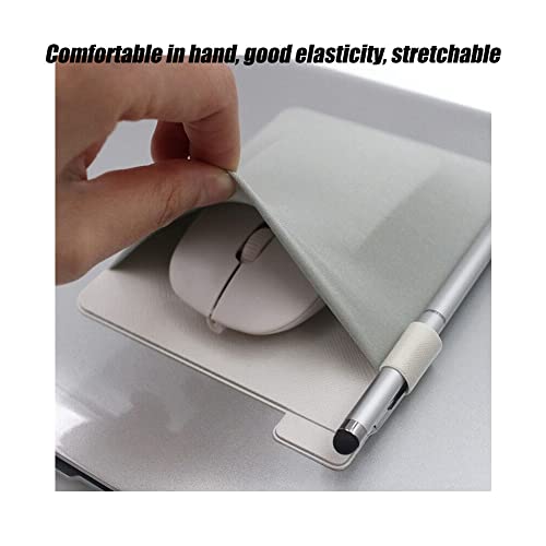 RIVEENY Pocket Pouch for Laptop with Reusable Adhesive，Pouch Holder for Computer Accessories，Self-Adhesive Mouse Headset Storage Bag for Portable External USB Cable,Apple Magic Mouse