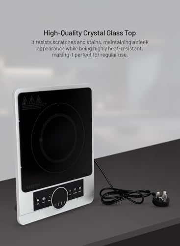 Krypton 2000W Infrared Cooker | Electric Infrared Glass Ceramic Cooker | Digital LED Display | 8 Power Levels