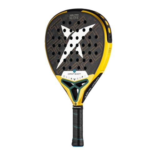 Drop Shot Axion Attack 2024 ??Padel Racket with Shock Absorption, Great Control and Power ??Professional Padel (Yellow)