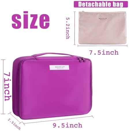 Queboom Travel Makeup Bag Cosmetic Bag Makeup Bag Toiletry bag for women and girls