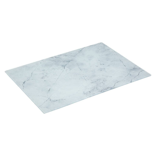 5 five simply smart - Tempered Glass Chopping Board in Marble Look, 40 x 30 cm