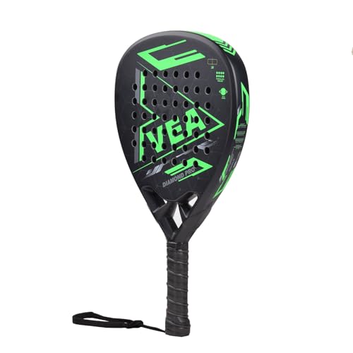 VEA Diamond Pro Padel Racket with Cover - Carbon Fiber Racquet, Lightweight, EVA Core - Professional Performance