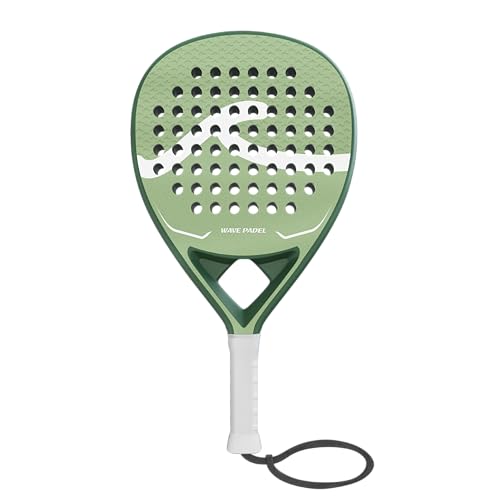 WAVE PADEL? Red Serve - Padel Racket - 100% Carbon - Including Padel Bag
