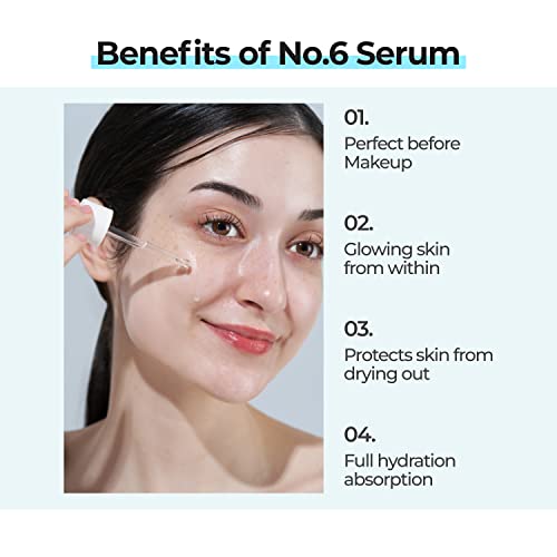 numbuzin No.6 Serum | Iceland Glacier Water Serum for Instant and Long-lasting Hydration with Hyaluronic Acid & Niacinamide | Korean Skin Care for Dry Skin | 50ml