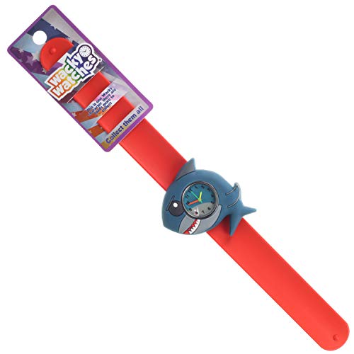Wacky Watches Watch Shark Sealife Design Slapwatch Fast Fit Kids Childrens Silicone Watch Band Learn to Tell The Time Unisex Instant Fit Any Size