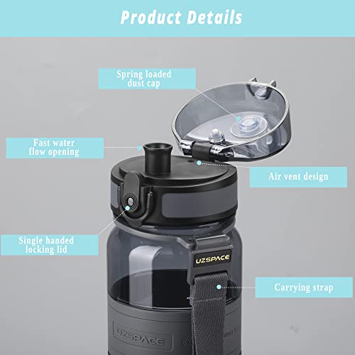 Drinking Water Bottle | Water Bottle for Men, Women & Kids | Leakproof BPA Free Yoga & Gym Running Water Bottle with One-Click Lock | Anti-Fall Tritan Sports Water Bottle (350-ml, Bark Gray)