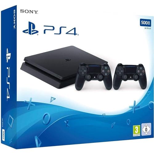 Sony PlayStation 4 Console with 2 DualShock Controller (500GB, Black)