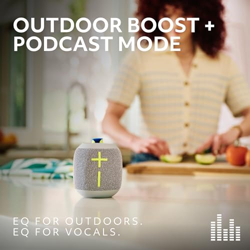 Ultimate Ears WONDERBOOM 4 Portable Waterproof Bluetooth Speaker with Big Bass and 360-Degree Sound, Dustproof Floating Speaker with 131ft (40m) Range - Black
