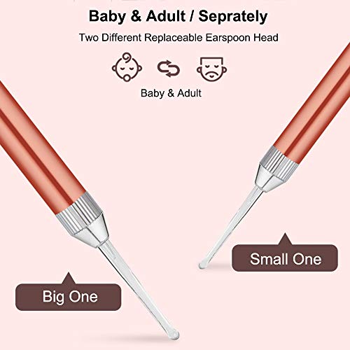 LED Light Earpick Ear Wax Remover with Light Curette Cleaner for Children and Adult Ear Care Set