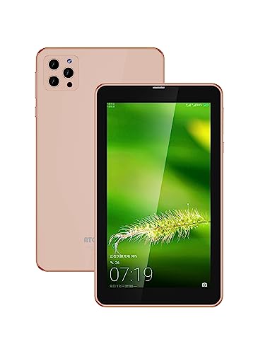 Atouch at your heart Atouch 7inch IPS Smart Android Tablet with Wireless Bluetooth,WiFi and Dual SIM 5G Zoom Supported X18 Kids Tablet with Protective Cover (Golden)