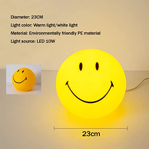 TIMAXSUN Super Healing Cute Smiley Face Night Light, Night Lights for Kids Bedroom, Indoor Decoration Atmosphere Lamp, Gifts for Women Teen Boys Girls and Baby (23CM)