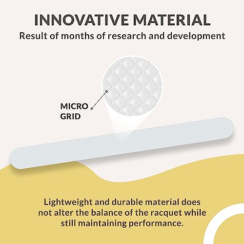 Palbea Transparent Padel Racquet Protector - Pack of 1/2/3/5 - Rough & Lightweight Padel Racket Head Bumper Protector - Durable & Easy to Replace - Dimensions 35x370mm