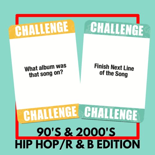 Lyrically Correct 90's and 2000's Hip Hop and R & B Music Trivia Card Game |Multi-Generational Family Gatherings, Adult Game Night and Fun Trivia