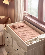 Mamas & Papas Luxury Baby Nappy Changing Mattress with Machine Washable Cover, Removable Towelling Insert & Detachable Pillow, Wildflower