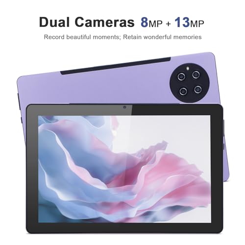 C idea 10 inch Tablet, Android 12.0 Tablet 8GB RAM? ROM Storage 8MP? Cameras 10000mAh Battery Dual SIM Slot 800x1280 IPS HD Touchscreen Tablet PC with Case&Keyboard/WIFI/5GLTE CM7800(Purple)