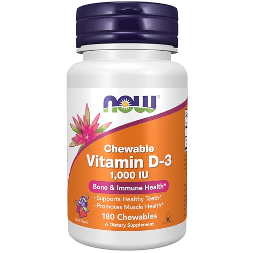 Now Supplements, Vitamin D-3 1000 IU, 180 Chewables