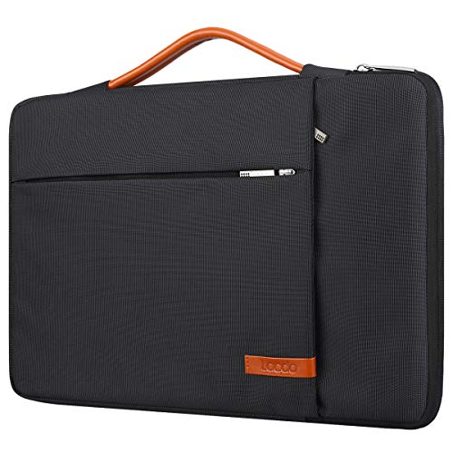 Lacdo 360° Protective Laptop Sleeve Case for 16 inch New MacBook Pro M4/M3/M2/M1 Pro/Max A3403 A3186 A2991 A2780 A2485 A2141 2024-2019, 15 inch Surface Laptop 7th Copilot+PC/6/5/4/3 Computer Bag,Black