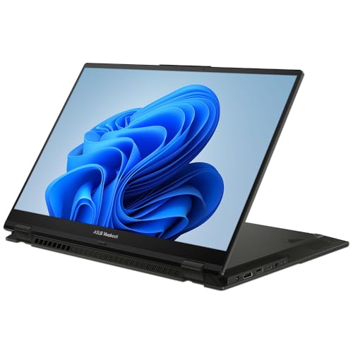 ASUS Vivobook S 16 Flip TP3604VA Laptop, 16" WUXGA IPS 60Hz Touch Display, Intel Core i9-13900H, 16GB RAM, 1TB SSD, Intel HD Graphics, English Keyboard, Win11, Midnight Black | 90NB1051-M00870