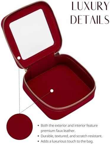 Small Cosmetic Bag for Purse Mini Makeup Bag for School Cute Clear Make Up Pouch for Travel Tiny Leather White Make Up Organizer Case for Backpack Toiletry Bag Waterproof Square Pouch with Zipper