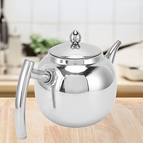 Teapot, Coffee Pot 1050 ml Stainless Steel Teapot Strainer Insert Coffee Teapot with Tea Infuser and Lid Tea Kettle for Iced Tea Maker Loose Tea All Fruits Herbal Infusion Tea Keeps Hot for a Long