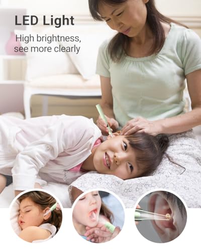 TEYIYES Ear Wax Removal Kit Upgraded All in One Ear Cleaning Tool Set with LED Light/Ear Pick Digger/Twezzers/Spiral Spring Ear Spoon with Storage Box for Adults, Kids and Pets (Pack of 7)