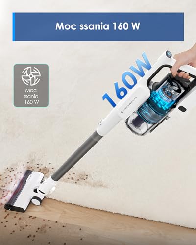 Tineco A30S Cordless Stick Vacuum, 160W Suction, 60min Runtime, 1L Bigger Dustbin, ZeroTangle Brush, Tineco PureCyclone Tech, LED Headlight