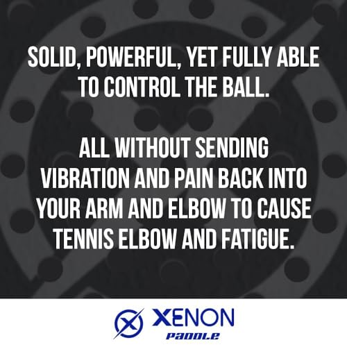 Vector Spin Max Platform Tennis Paddle by Xenon Paddle, Oversize Head, Even Balance Point, Medium Firmness Foam Core, Power and Control, 4.25??Grip
