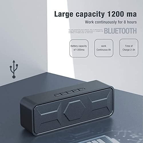 OMIRA Portable Bluetooth Speaker 5.0 stereo surround sound,noise reduction, waterproof,compatible with iPhone, iPad,Android,tablet,also supports USB and TF card playback