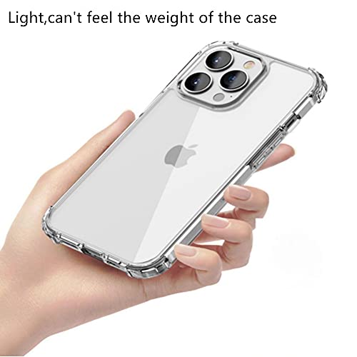Melomon Crystal Clear Case for iPhone 13 Pro Max(6.7"),Premium Ultra Slim Flexible Case Compatible with iPhone 13 Pro Max,Shockproof with Hard PC Back and Air Cushion, iPhone 13 Pro Max Case Cover