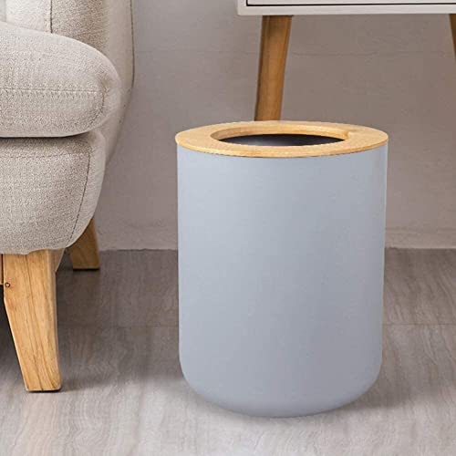 Bamboo Wooden Bathroom Accessories Set, 6 Pcs Set Toilet Brush, Soap Dispenser, Waste Bin, Toothbrush Holder, Soap Dish Cup Set Can Be Used Repeatedly