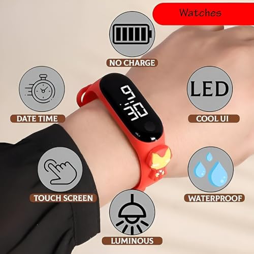 LAVISHINE Kids Children Watches for Boy Girls LED Digital Watch Fashion Sport Silicone Bracelet Watches, Birthday Gift