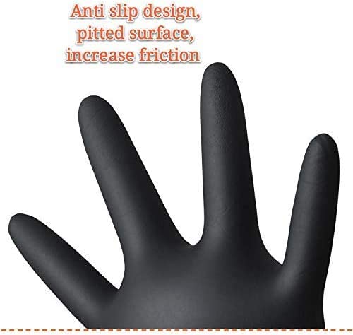 Falcon Nitrile Gloves - Black Powder Free (Small) - 100 Pieces