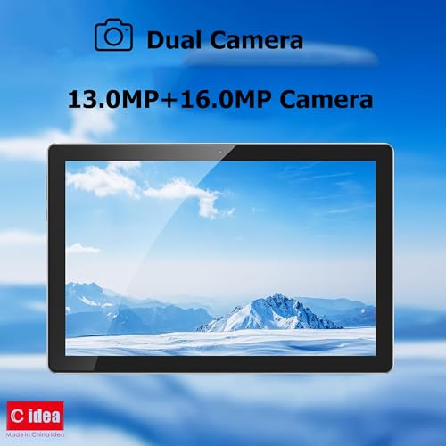C idea 10.5" Smart Tablet CM10500 Plus, Android 14 Kids Computer Tab with Wiresless Touch-Sensitive Keyboard and Protective Cover, Dual SIM 5G LTE Wifi-Black